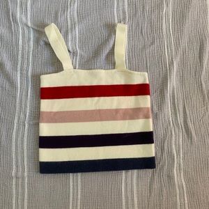 LAST CHANCE Striped Cropped sweater tank - M